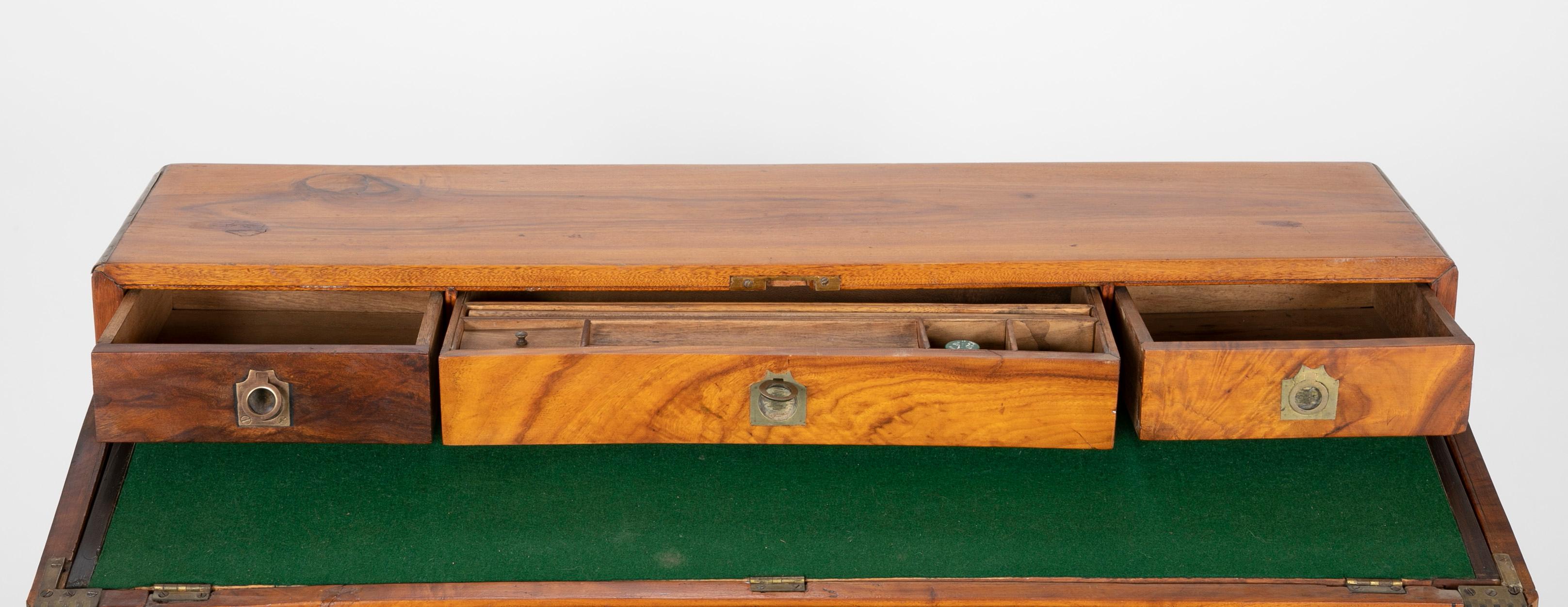 Mid-19th Century Chinese Export Camphorwood Campaign Chest For Sale 4
