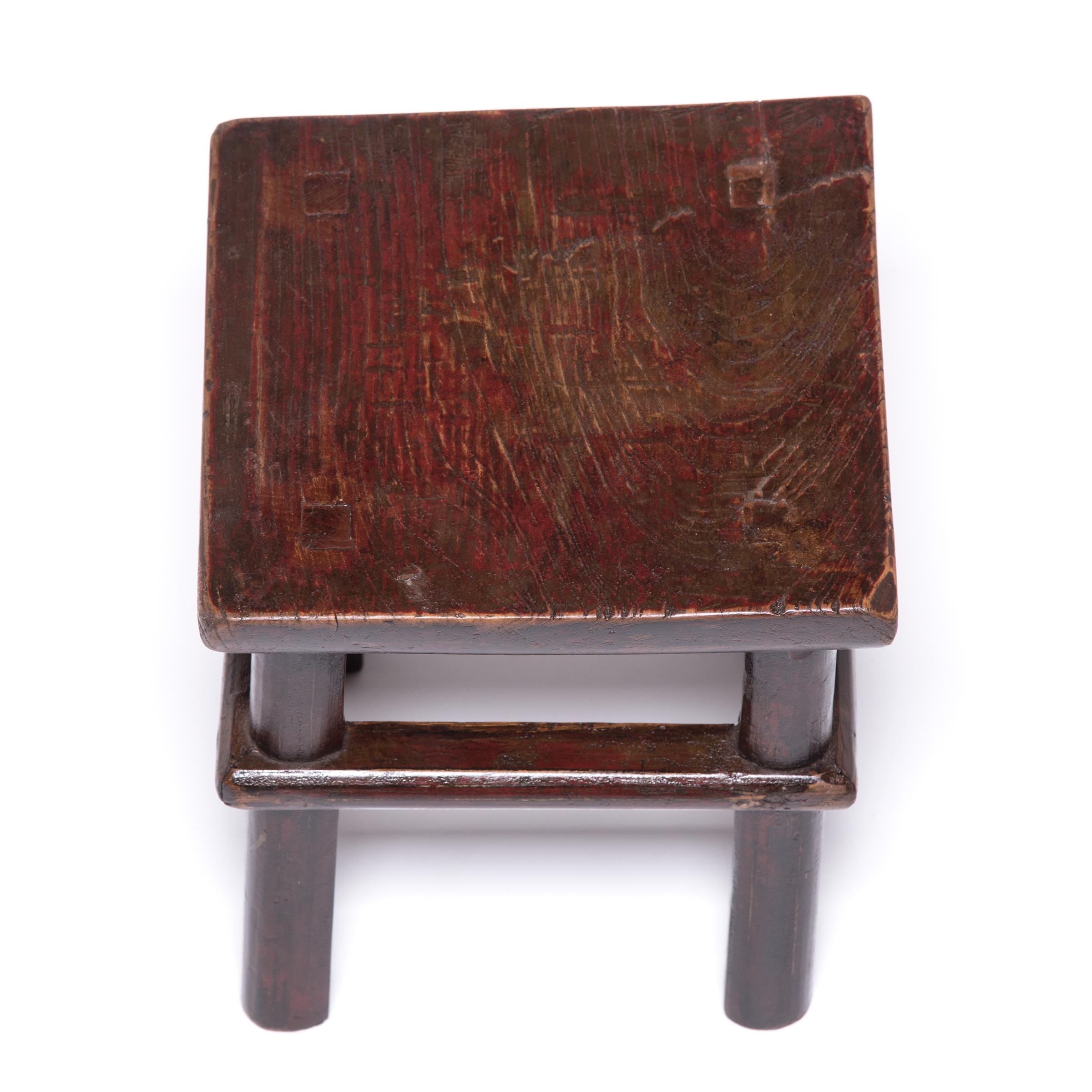 Elm Mid-19th Century Chinese Feng Deng Stool