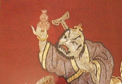 Mid-19th Century Chinese Framed Embroidery of Zhao Gongming