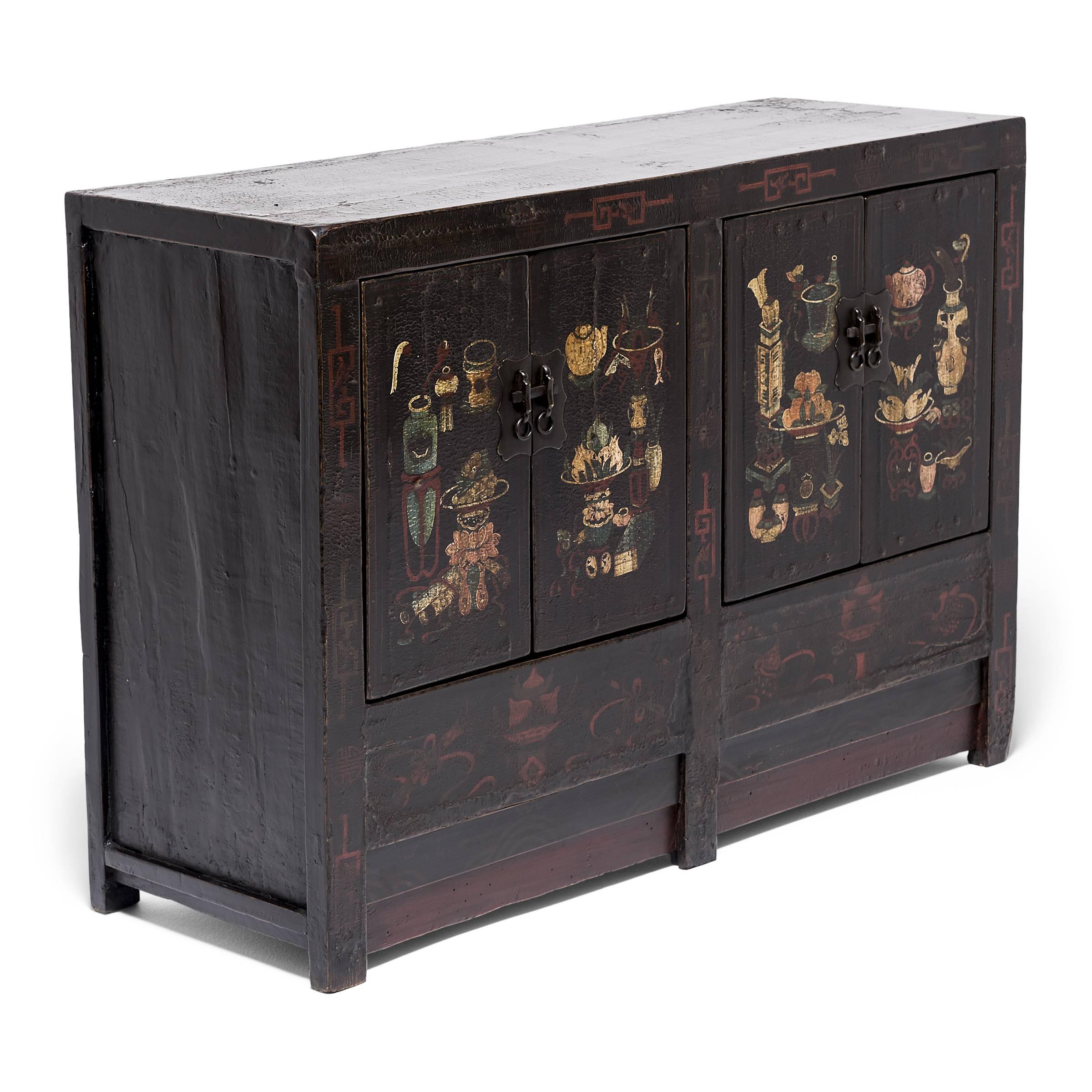 Elm Mid-19th Century Chinese Garden of Cultivation Coffer