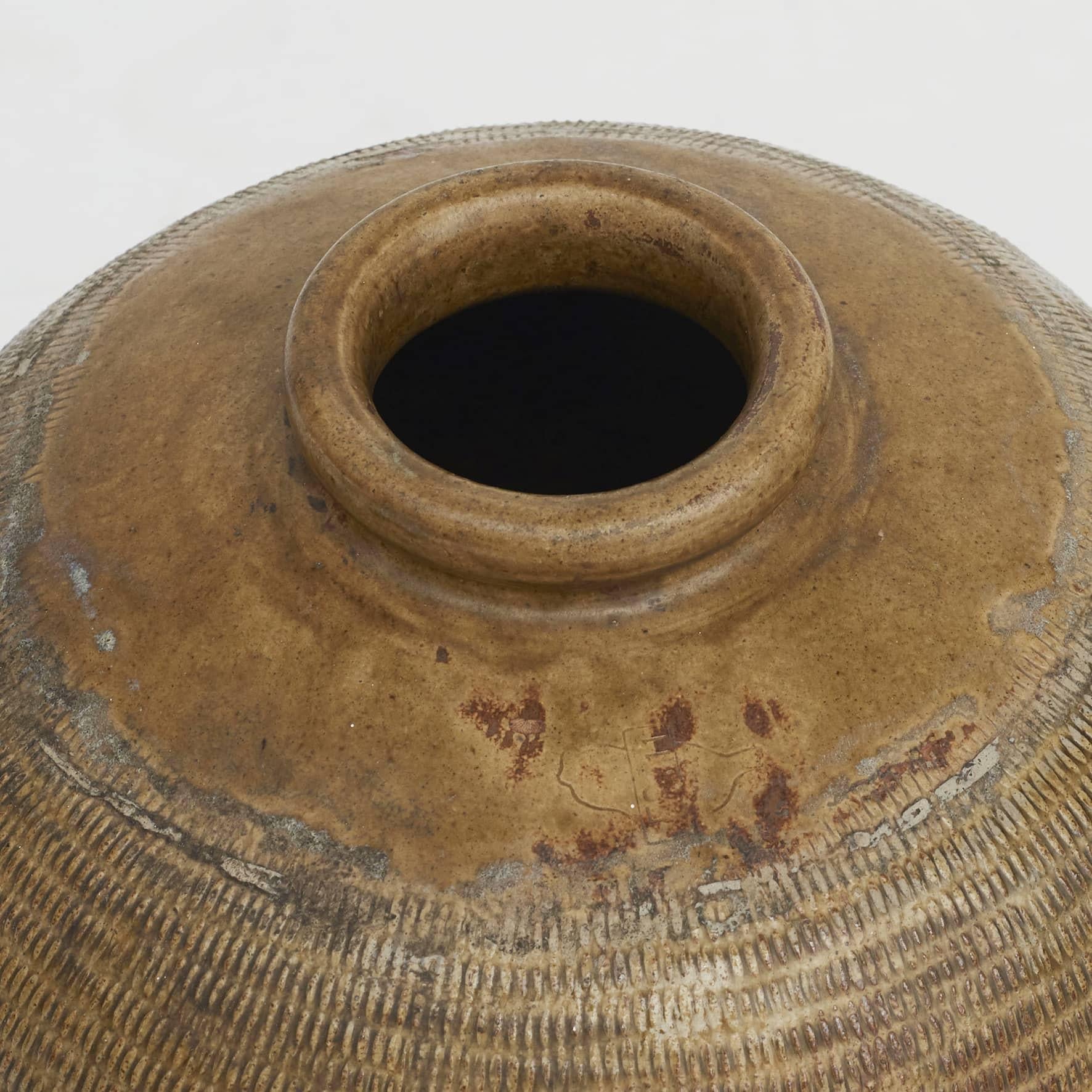 Mid-19th Century Chinese Glazed Stoneware Storage Jar 4