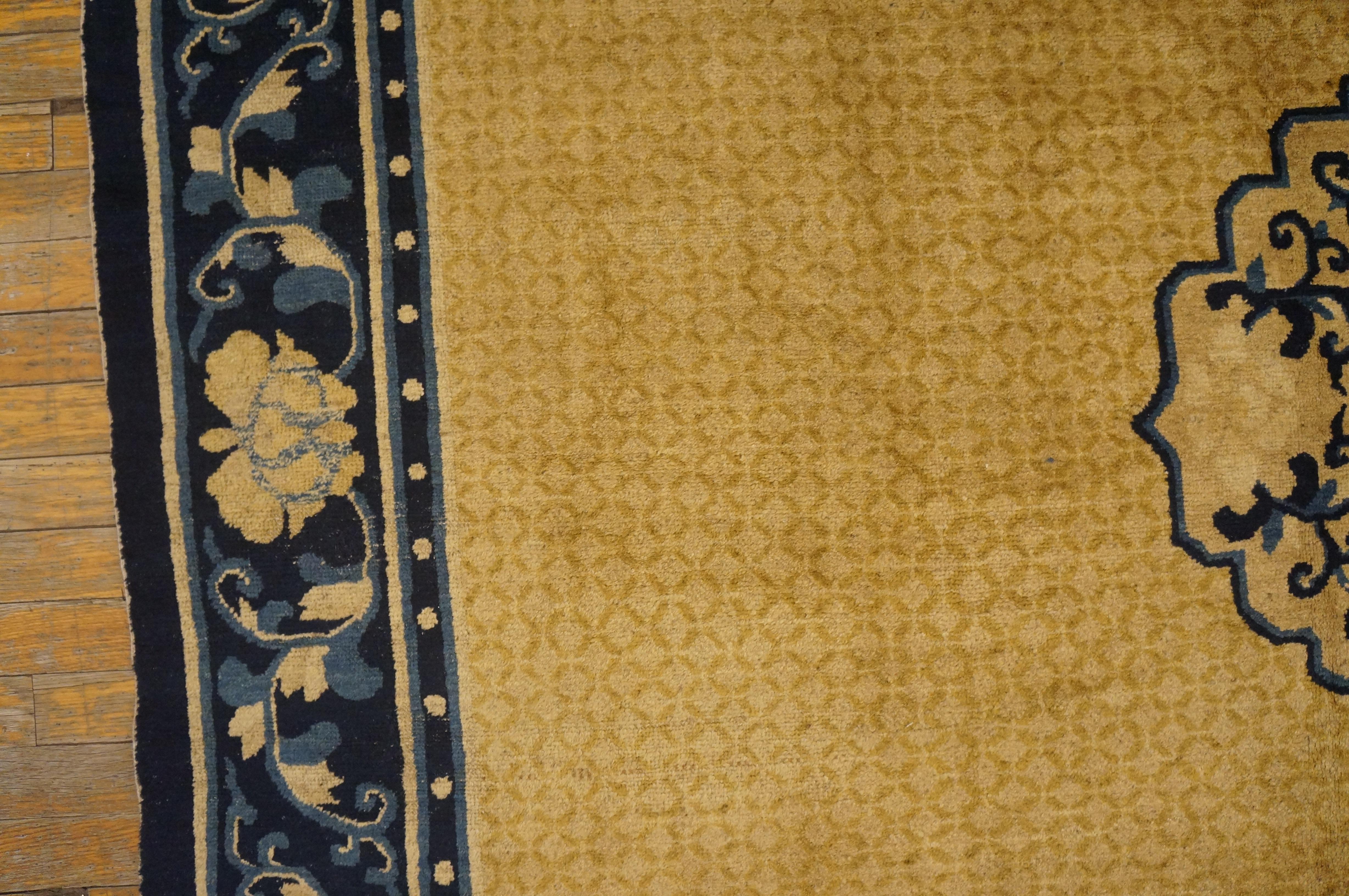 Tapis chinois Ningxia du milieu du 19ème siècle ( 8' x 9'4