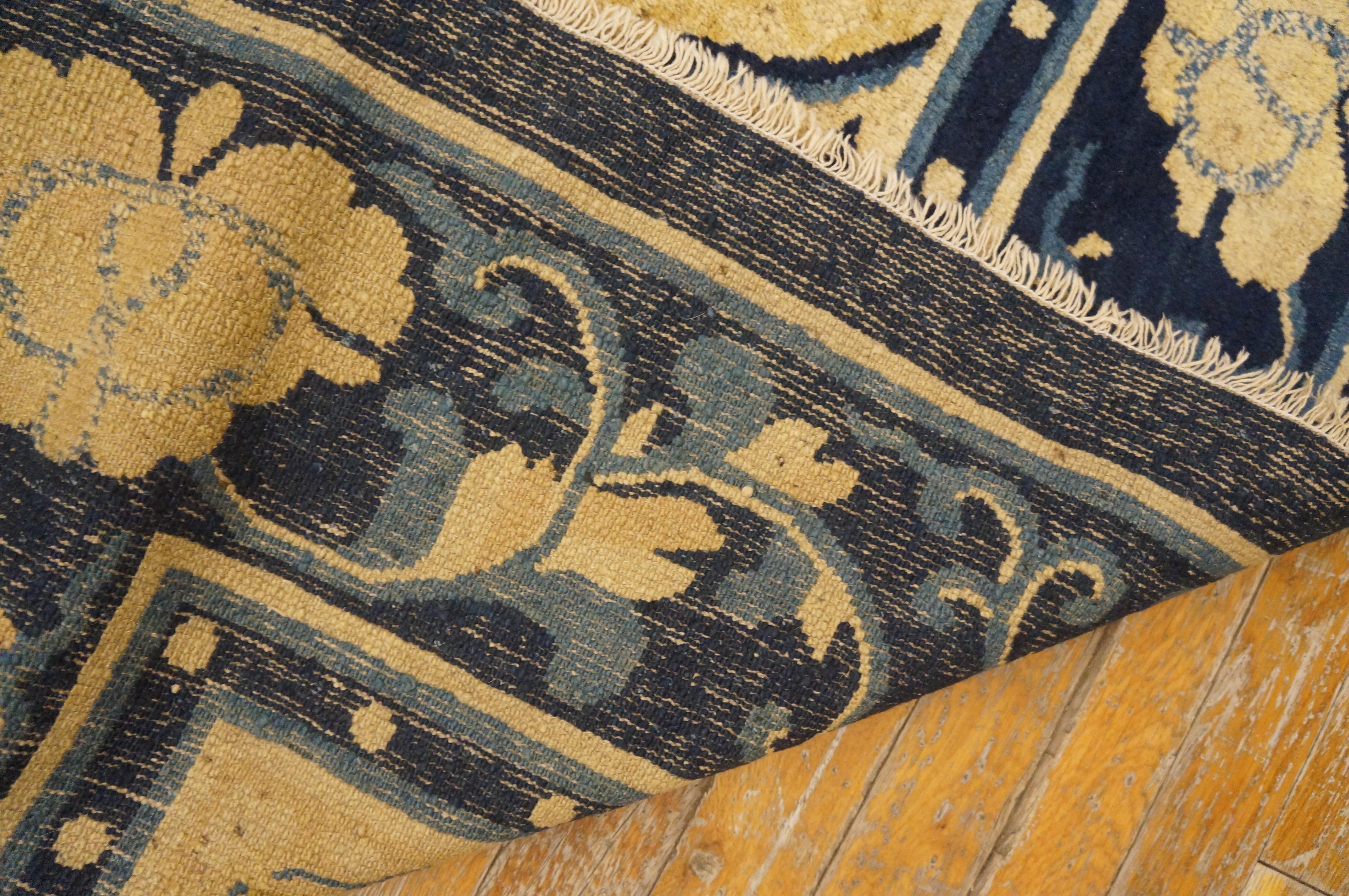 Tapis chinois Ningxia du milieu du 19ème siècle ( 8' x 9'4