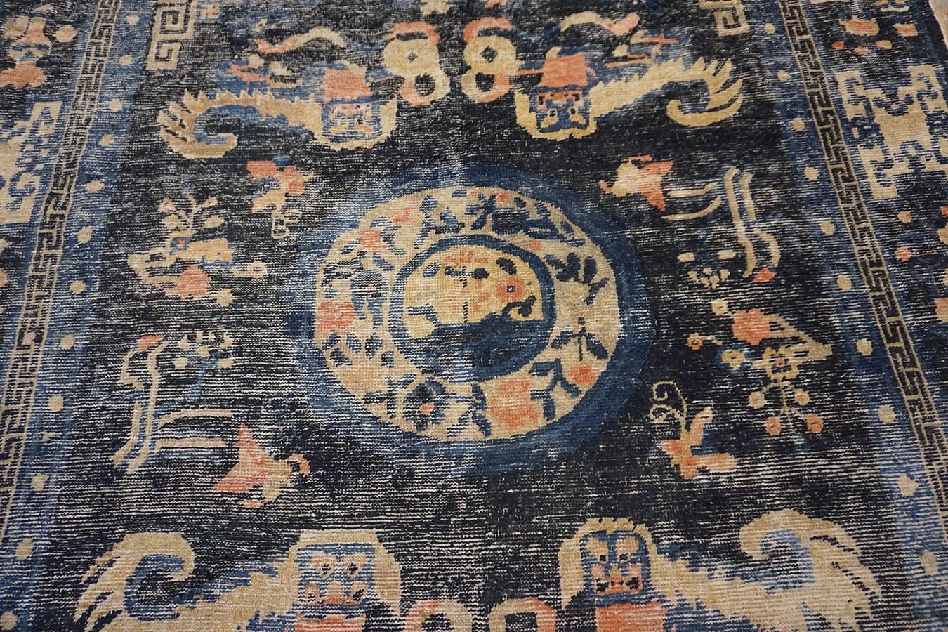 Mid-19th Century Mid 19th Century Chinese Ningxia Carpet ( 6'8