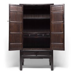 Chinese Black Lacquer Cabinet, c. 1850