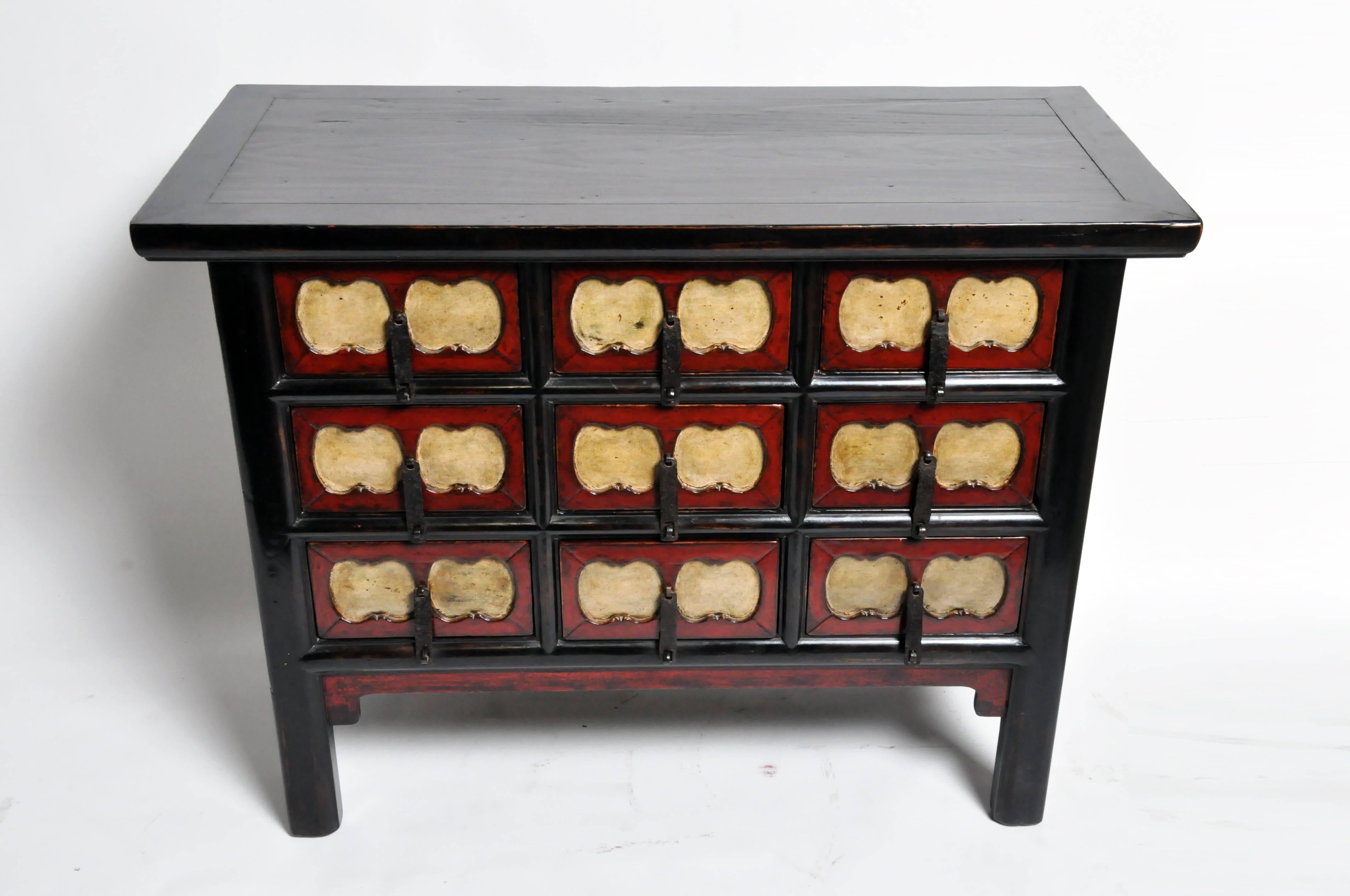 Contemporary Chinese Side Chest with Nine Drawers