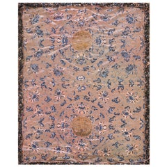 Mid 19th Century Chinese Silk Embroidery ( 3' x 3'10" - 90 x 118 )