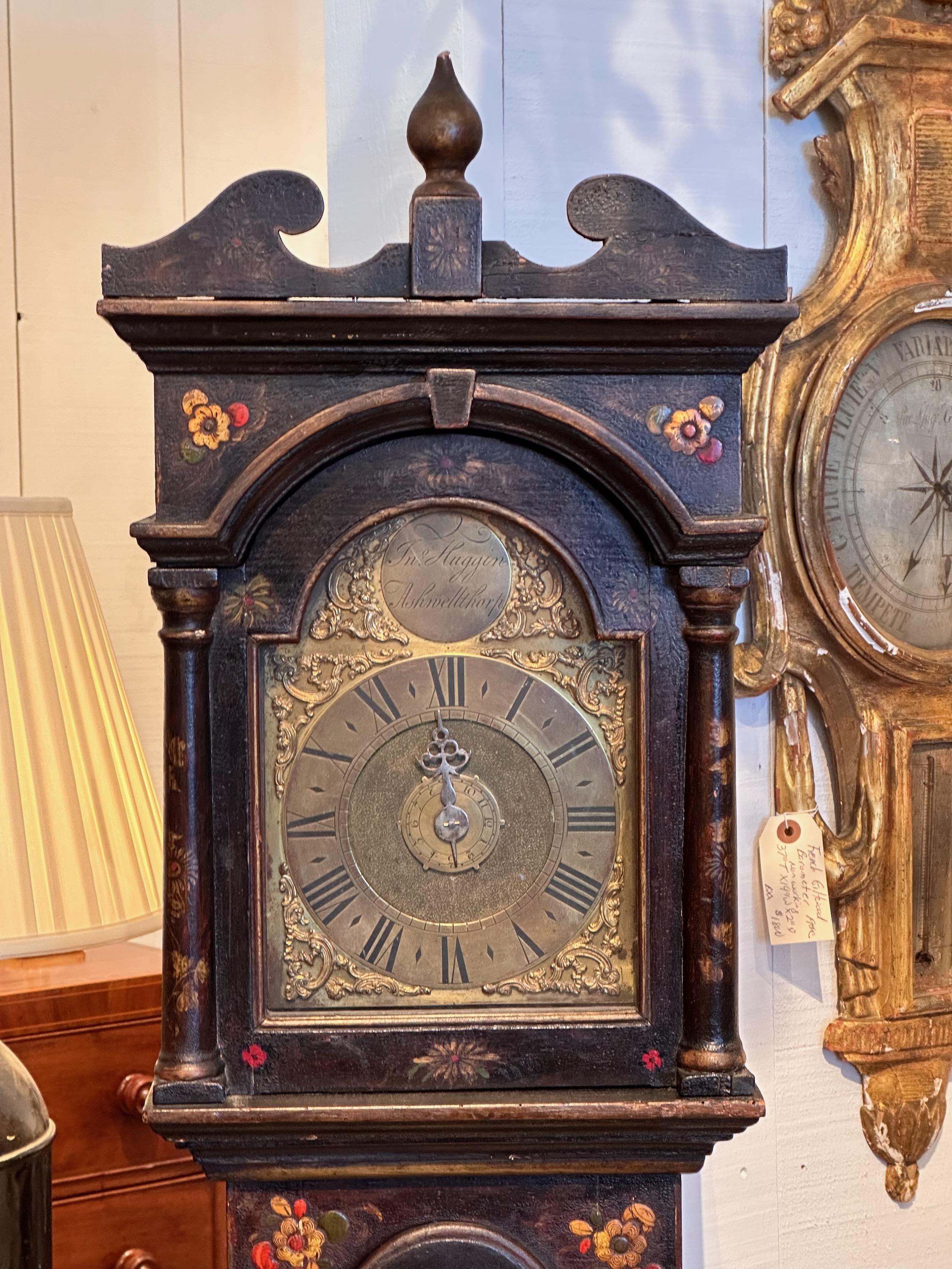 Wood Mid 19th Century Chinoiserie Clock For Sale