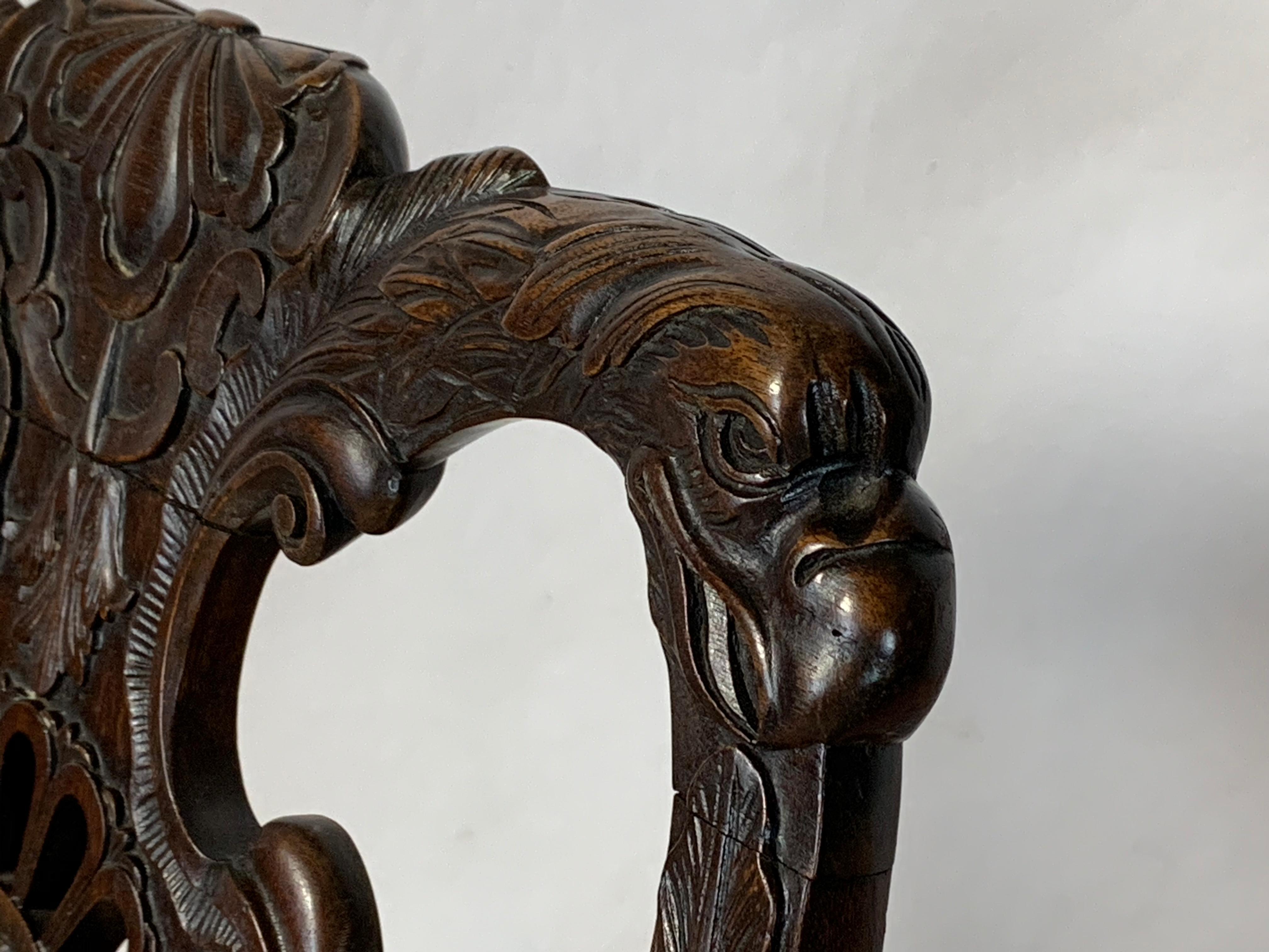 Mid-19th Century Chippendale Style Carved Mahogany Side Chairs 5