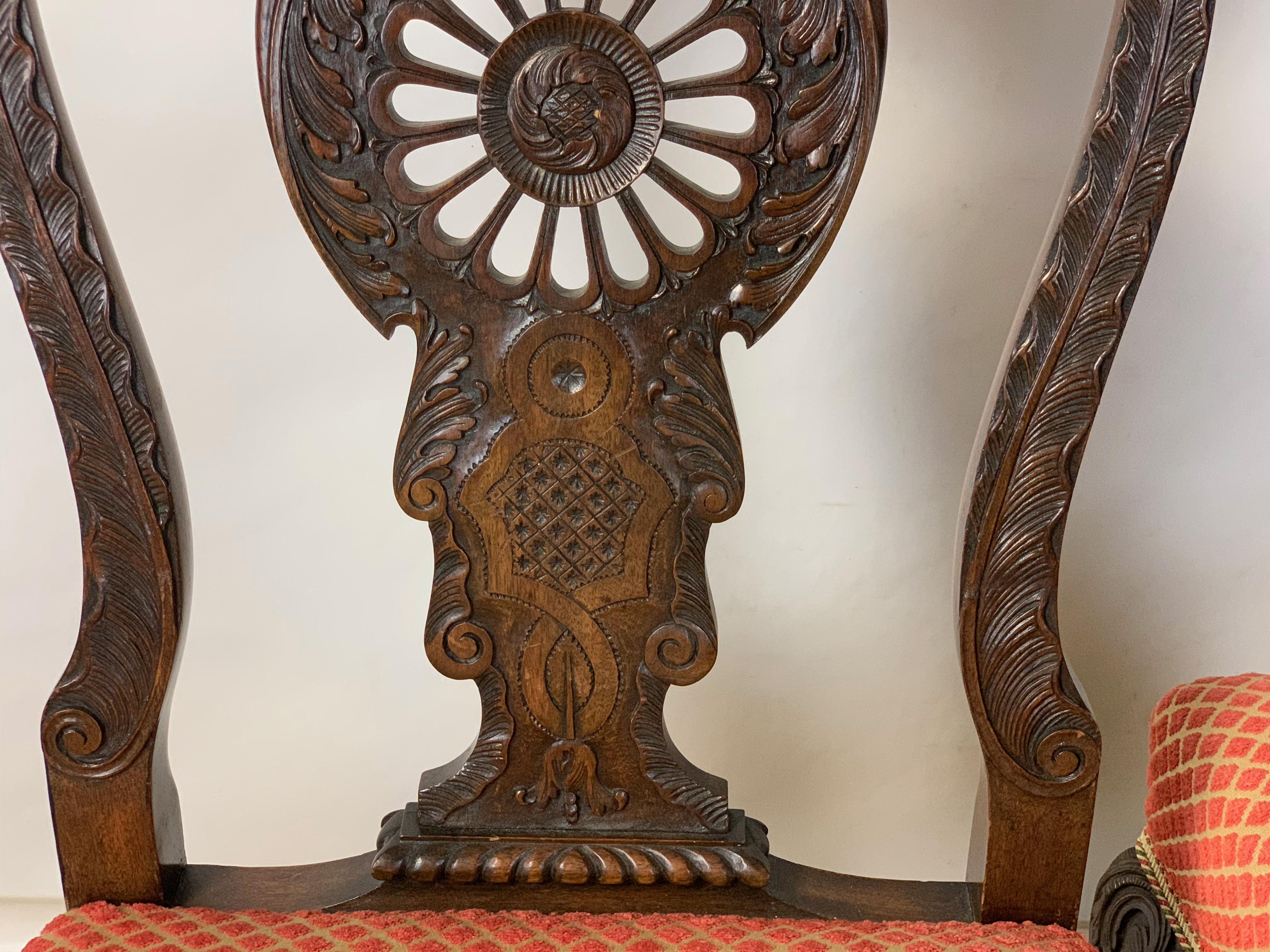 Mid-19th Century Chippendale Style Carved Mahogany Side Chairs 3
