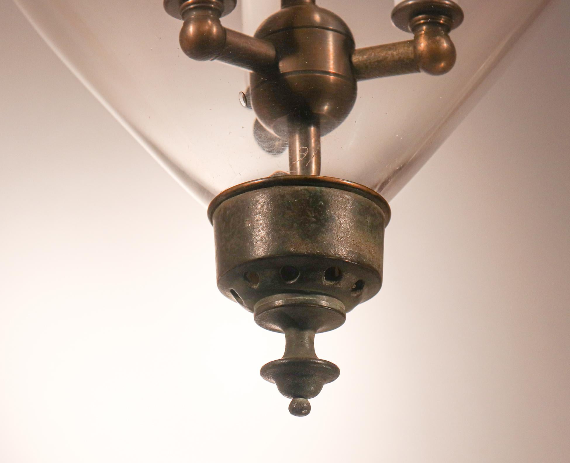 Mid-19th Century Clear Glass Bell Jar Lantern 4