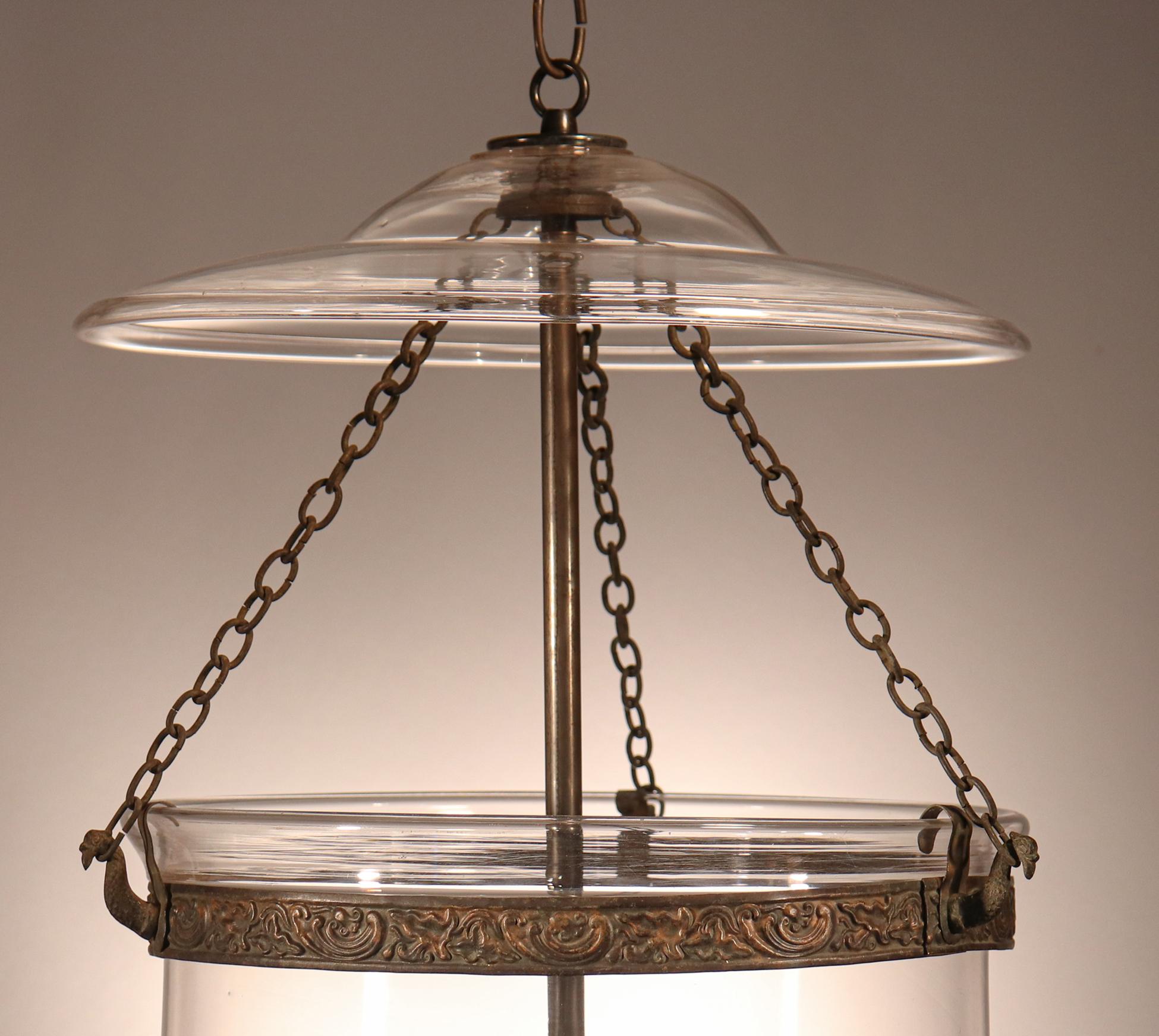 Mid-19th Century Clear Glass Bell Jar Lantern 2
