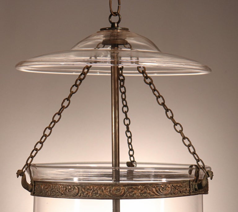 Mid-19th Century Clear Glass Bell Jar Lantern For Sale 2