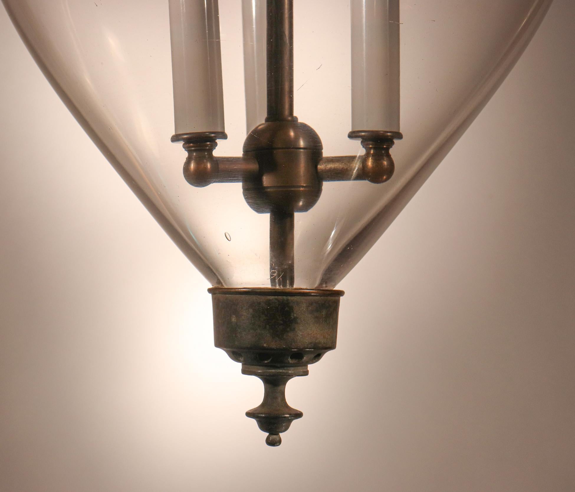 Mid-19th Century Clear Glass Bell Jar Lantern 3