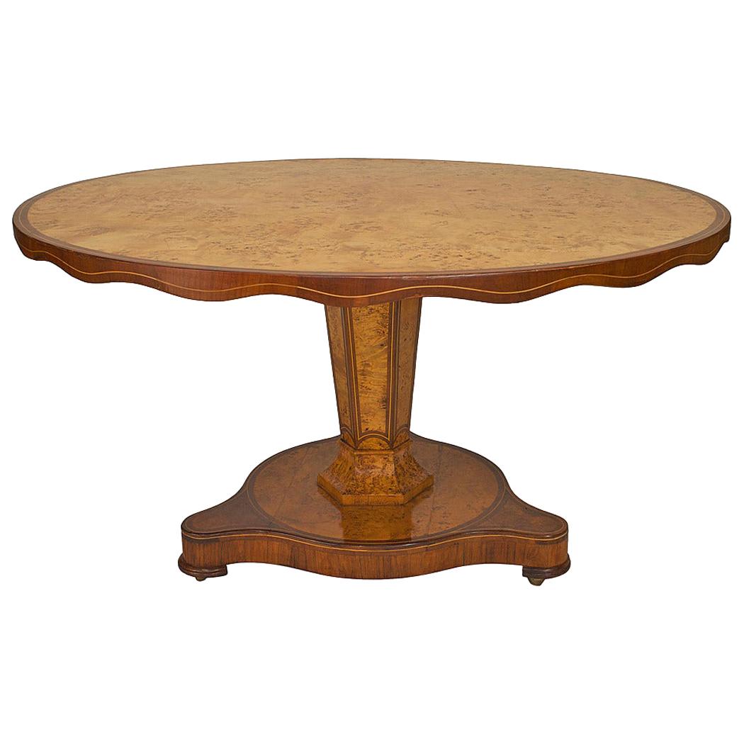 Continental Burl Wood Center Table