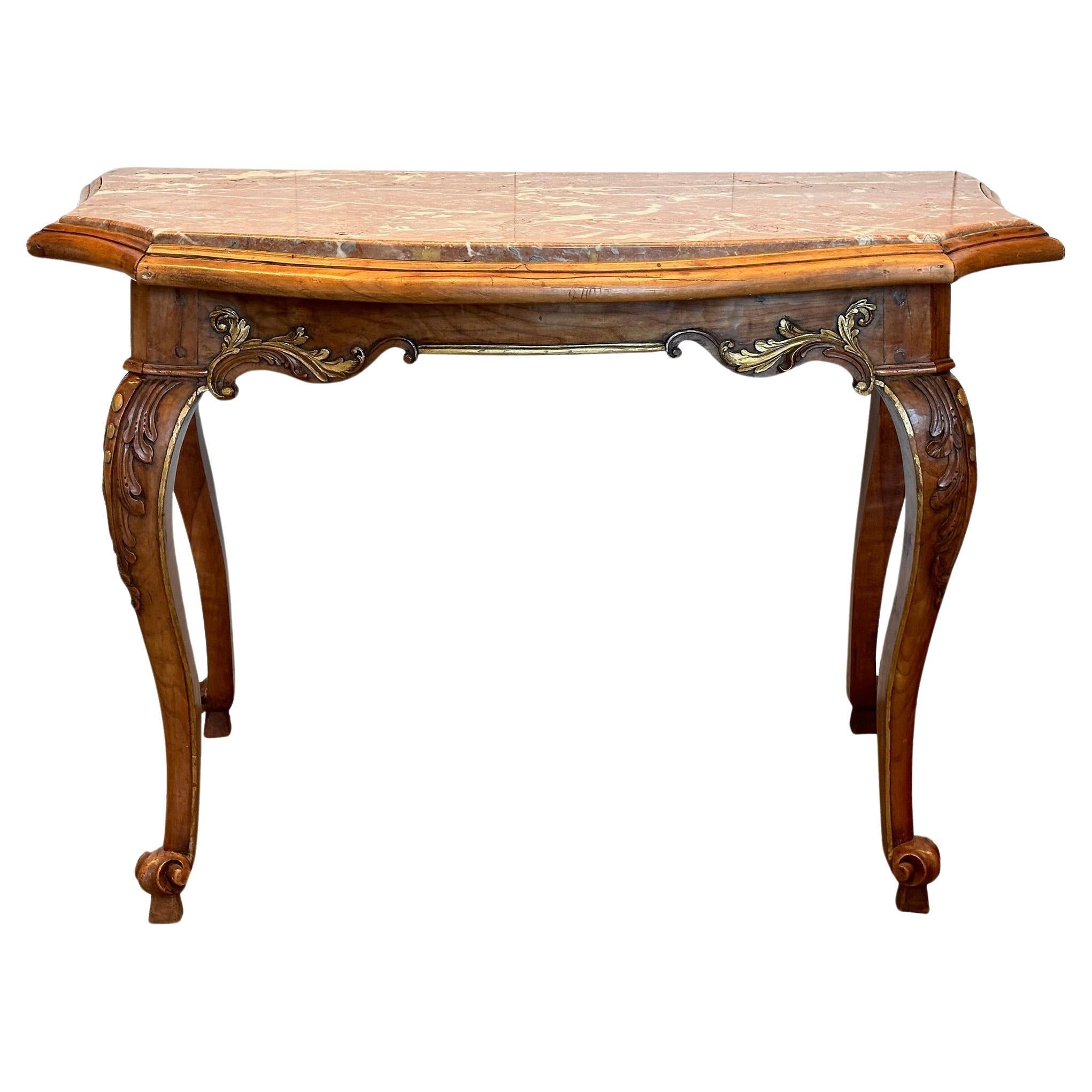 Mid 19th Century Continental Marble Top Console
