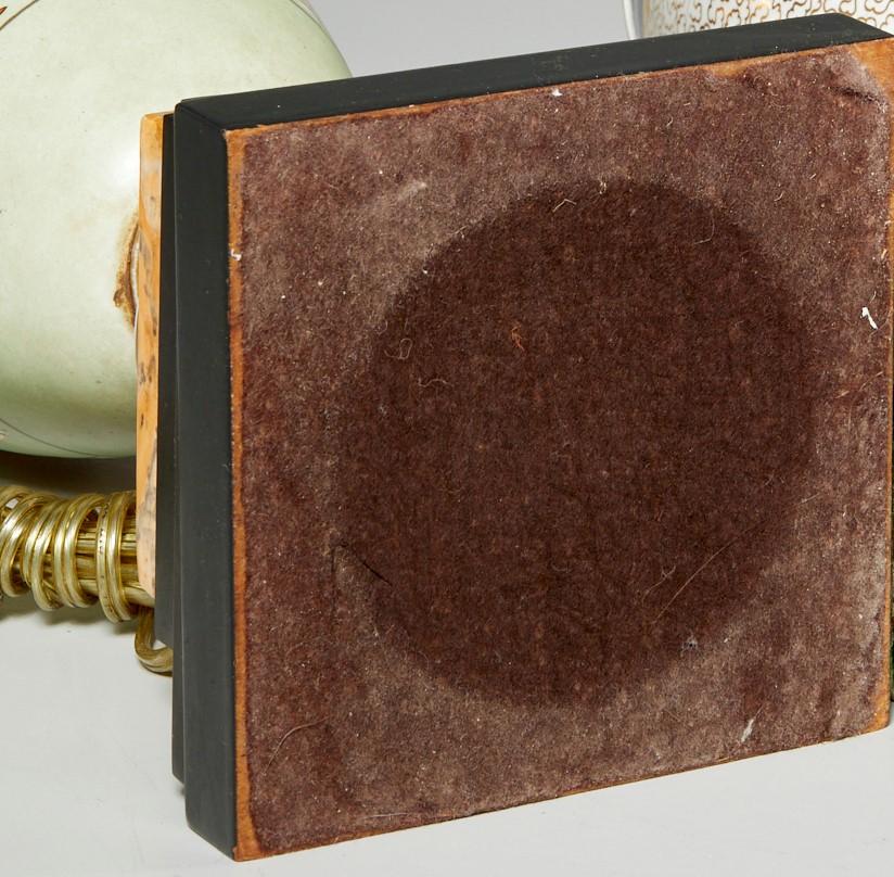 Kontinentale Porzellanurne aus der Mitte des 19. Jahrhunderts, umgewandelt in eine Lampe (Emaille) im Angebot