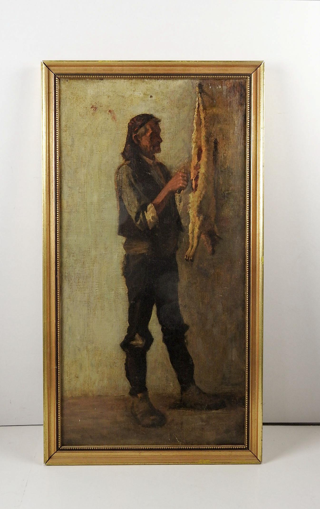 Unknown Mid 19th Century Continental School Gamekeeper Painting For Sale