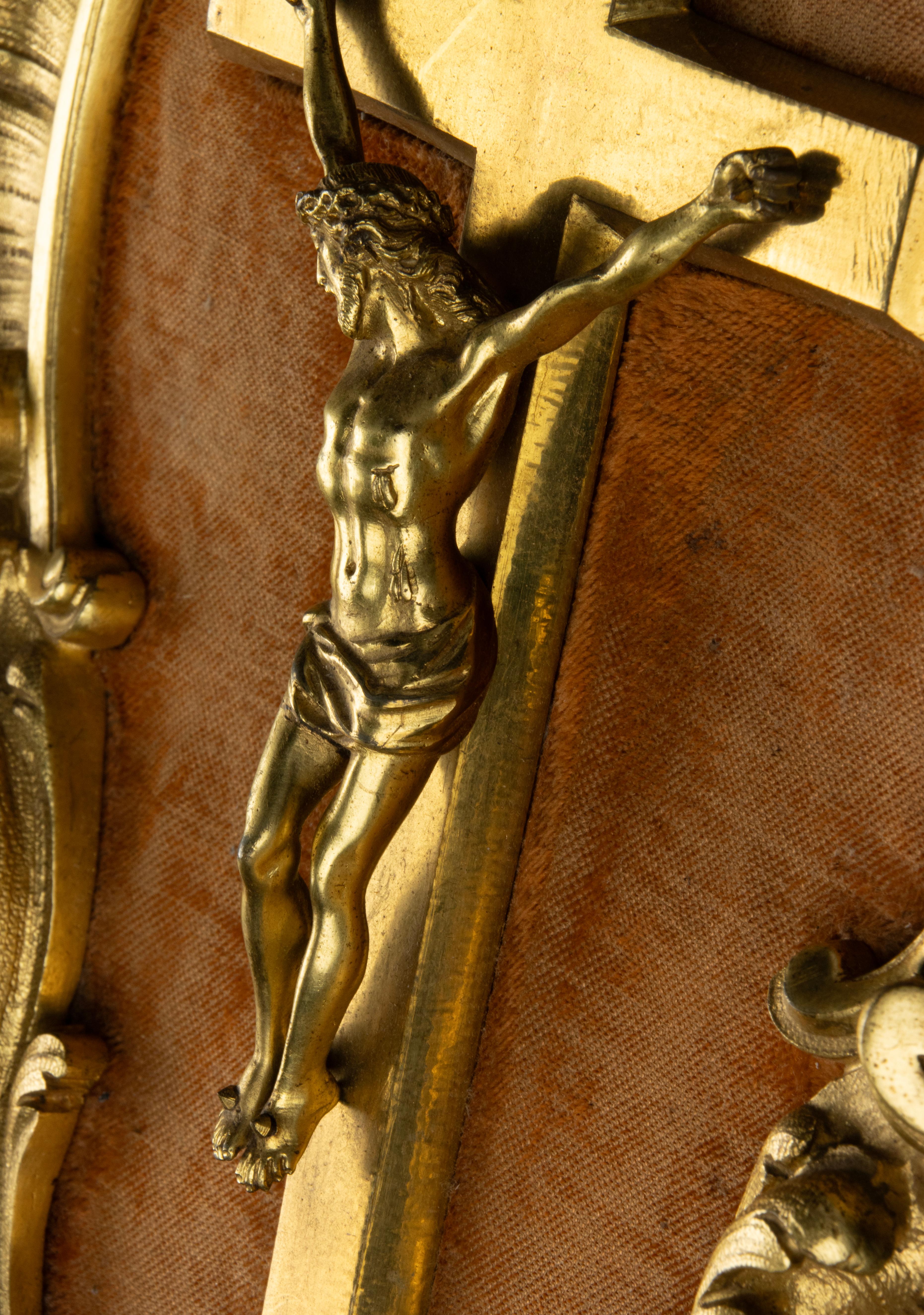 Mid 19th Century Crucifix - Corpus Christi - Ormolu Gilt Bronze - Rococo Style 5