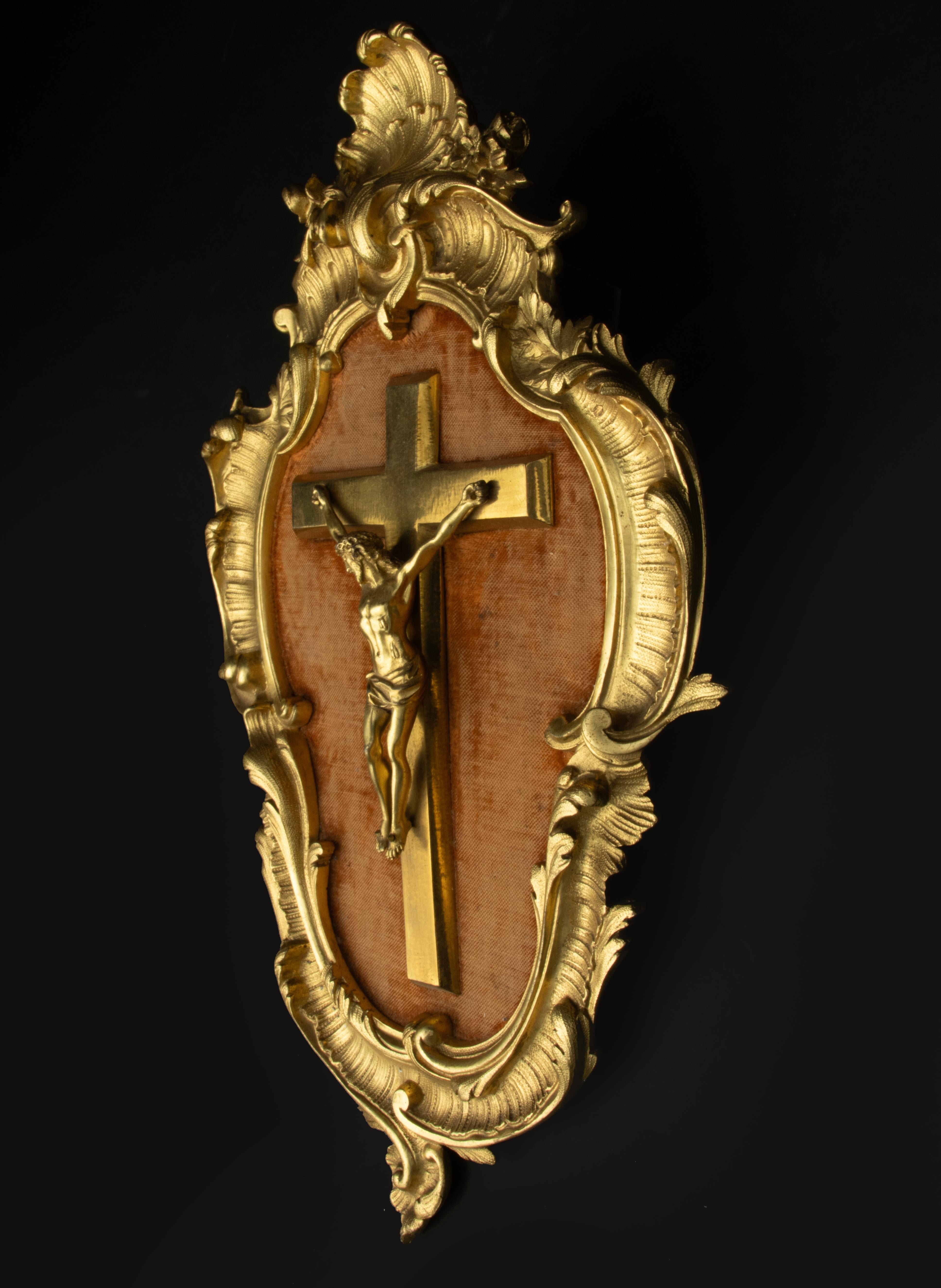 Mid 19th Century Crucifix - Corpus Christi - Ormolu Gilt Bronze - Rococo Style 8