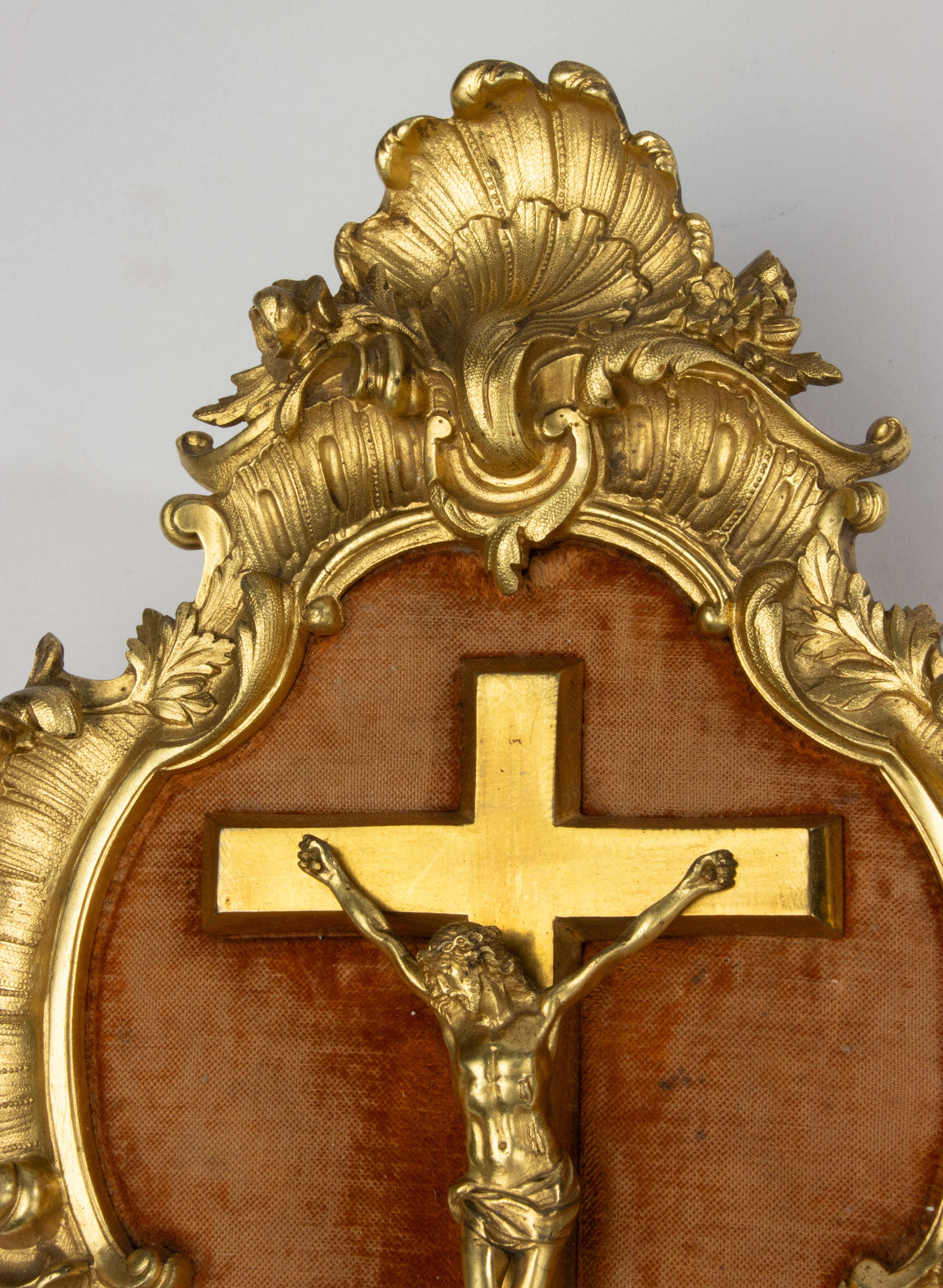 Mid-19th Century Mid 19th Century Crucifix - Corpus Christi - Ormolu Gilt Bronze - Rococo Style