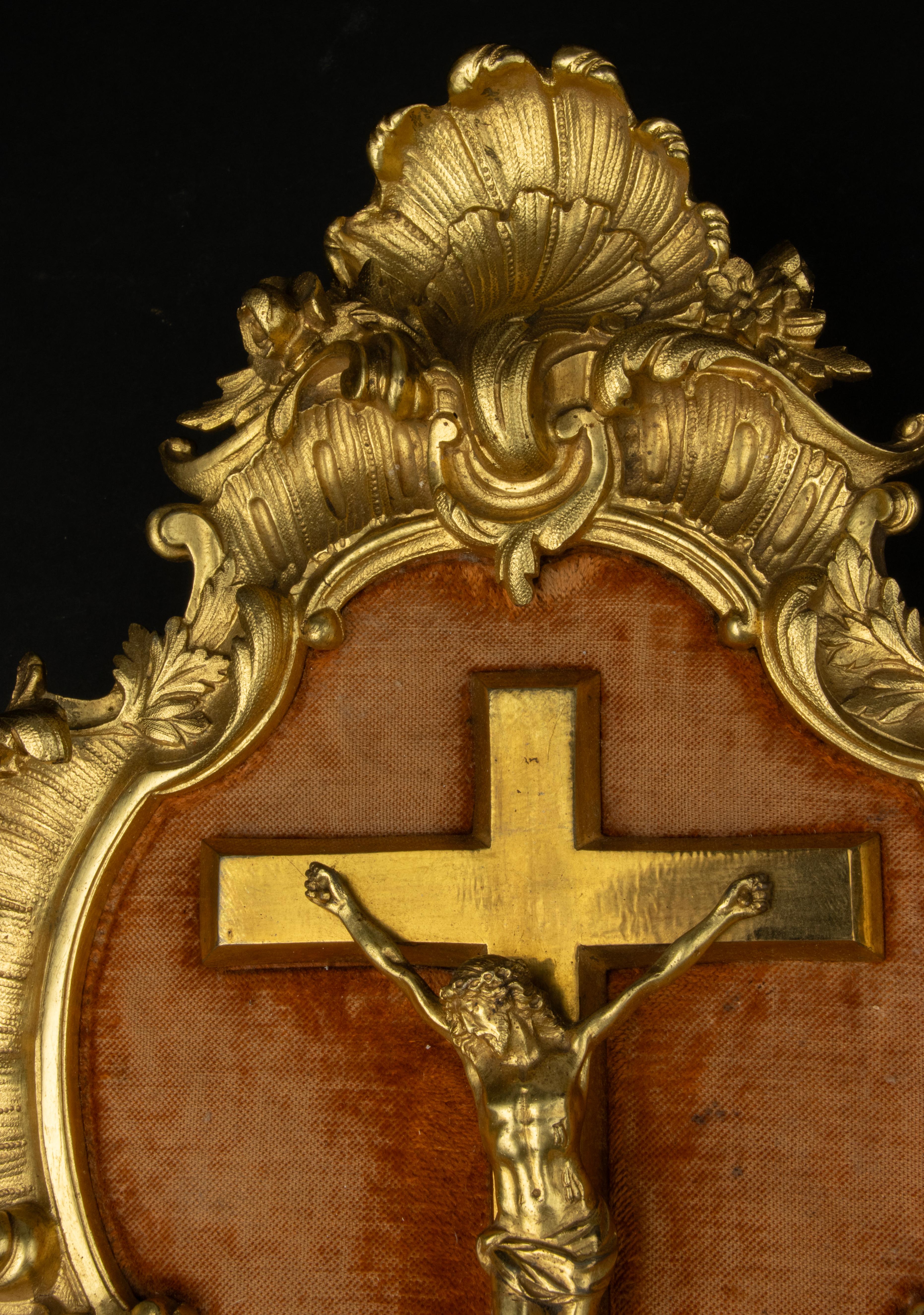 Mid 19th Century Crucifix - Corpus Christi - Ormolu Gilt Bronze - Rococo Style 1