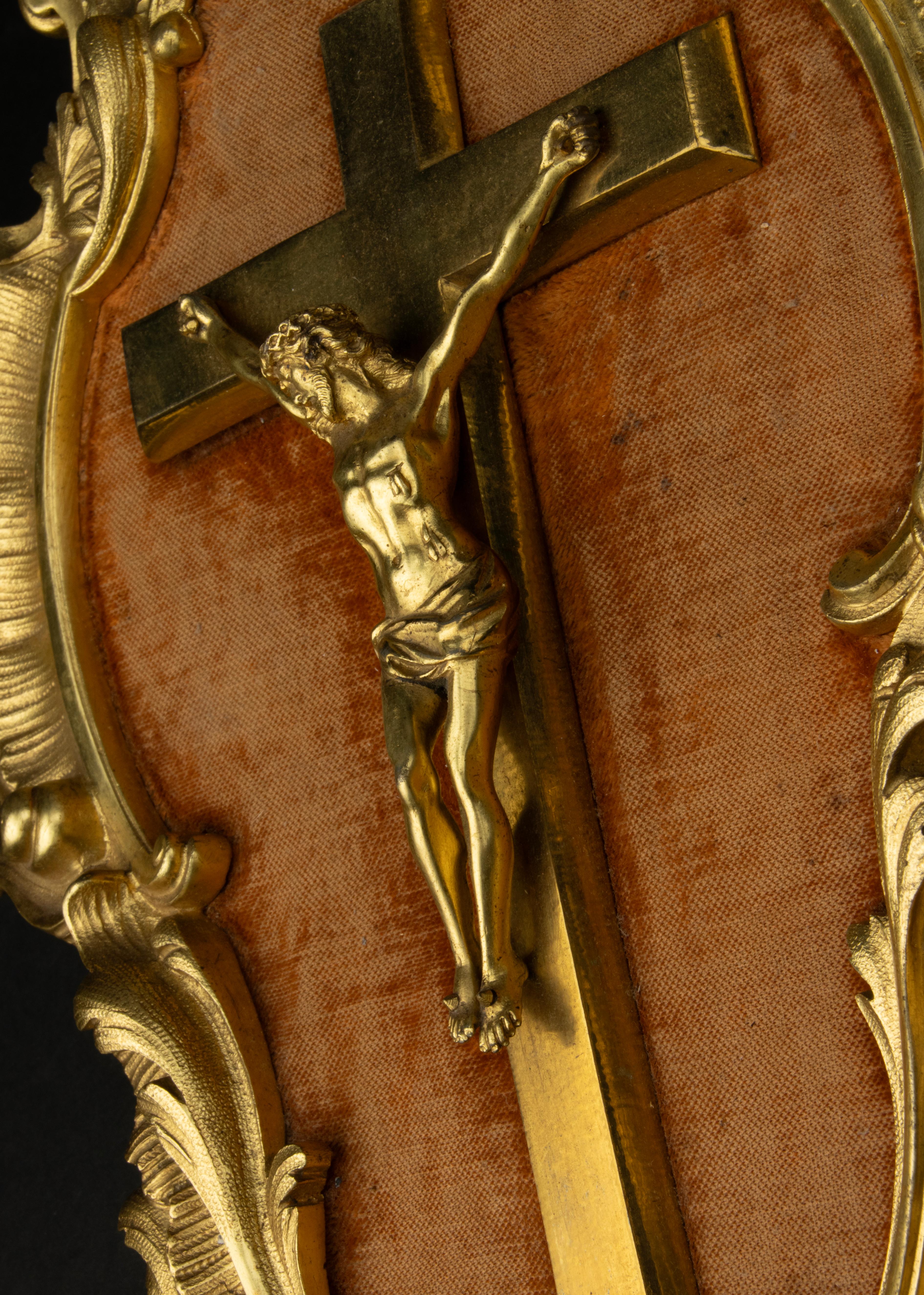 Mid 19th Century Crucifix - Corpus Christi - Ormolu Gilt Bronze - Rococo Style 2