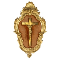Mid 19th Century Crucifix - Corpus Christi - Ormolu Gilt Bronze - Rococo Style