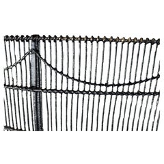 Mid 19th Century Curved Iron & Brass Fireplace Screen