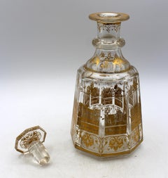 Mid-19th Century Cut and Gilt Glass Decanter