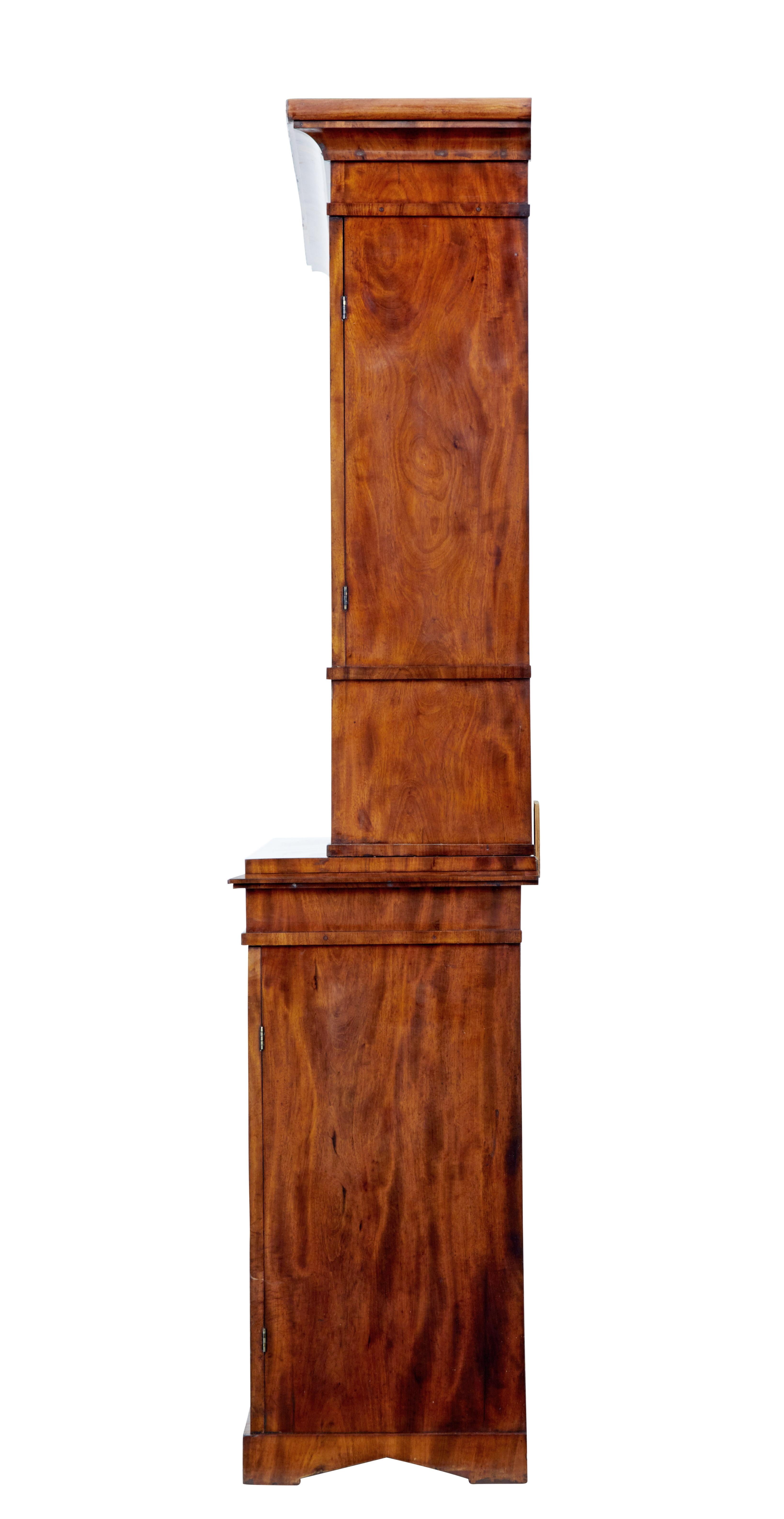 Woodwork Mid-19th Century Danish Flame Mahogany Cabinet