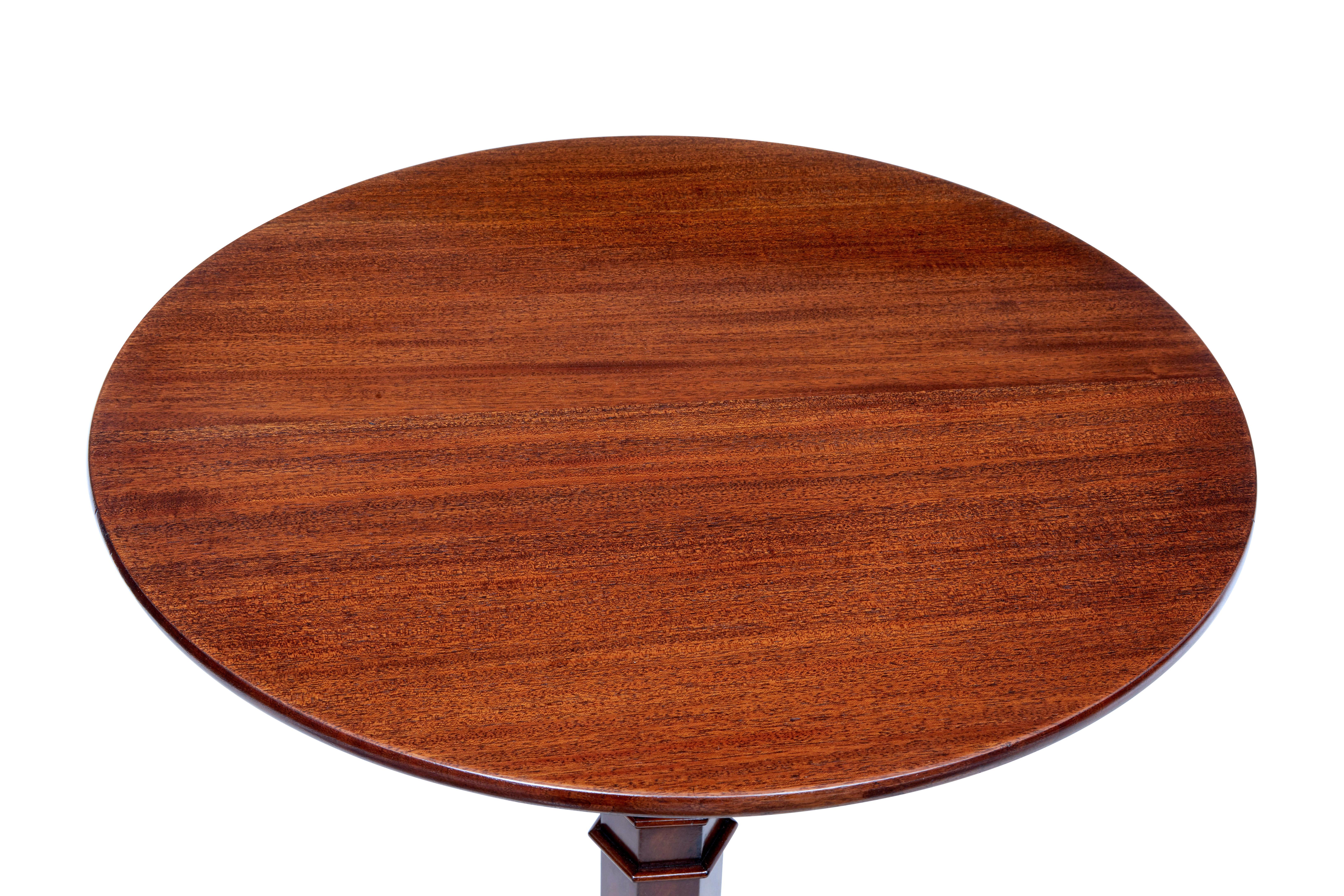 Woodwork Mid-19th Century Danish Mahogany Round Tilt-Top Table