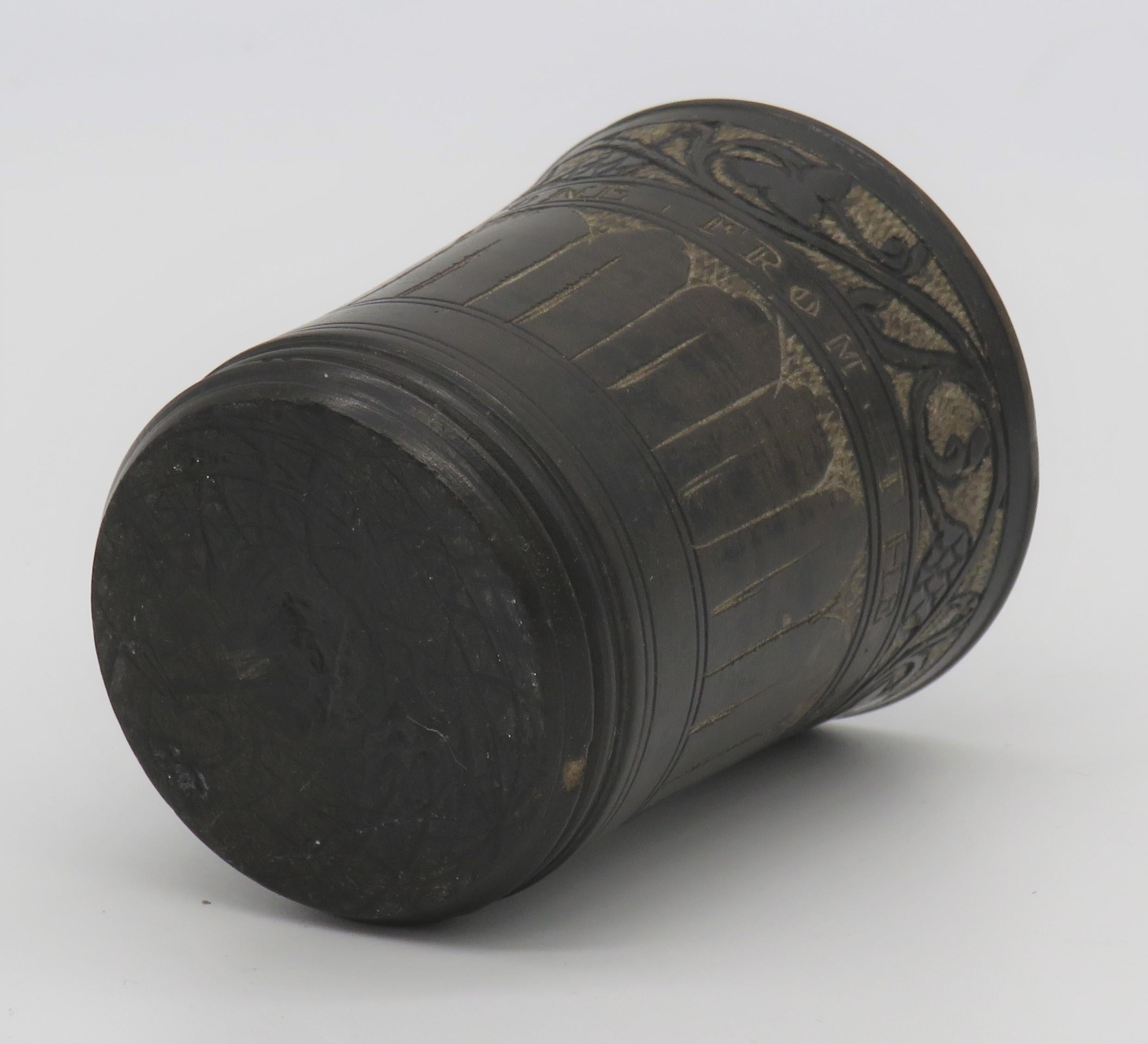 Mid-19th Century Dead Sea Stone Kiddush Cup In Excellent Condition In New York, NY