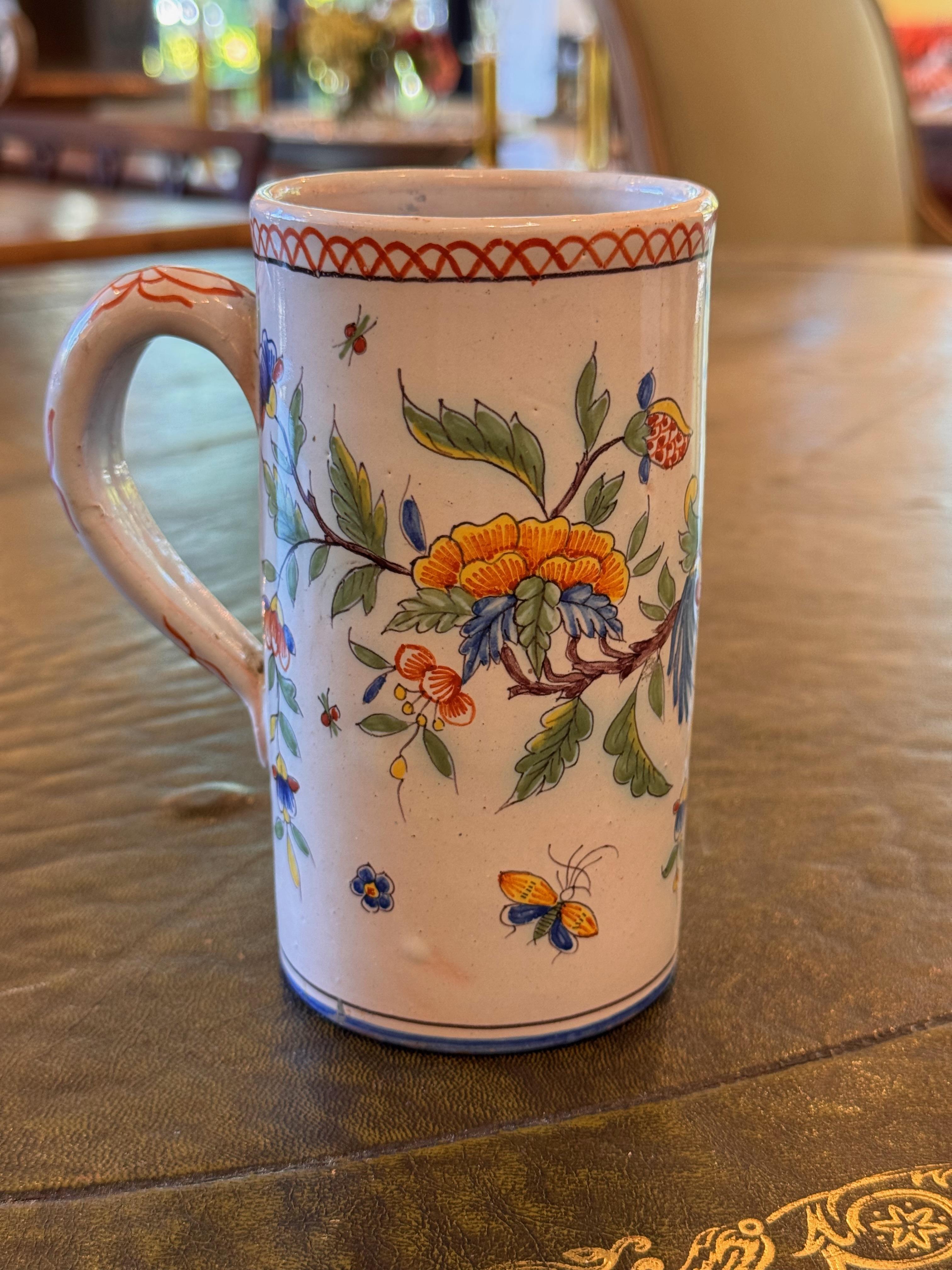 XIXe siècle Mug Delft du milieu du 19e siècle en vente