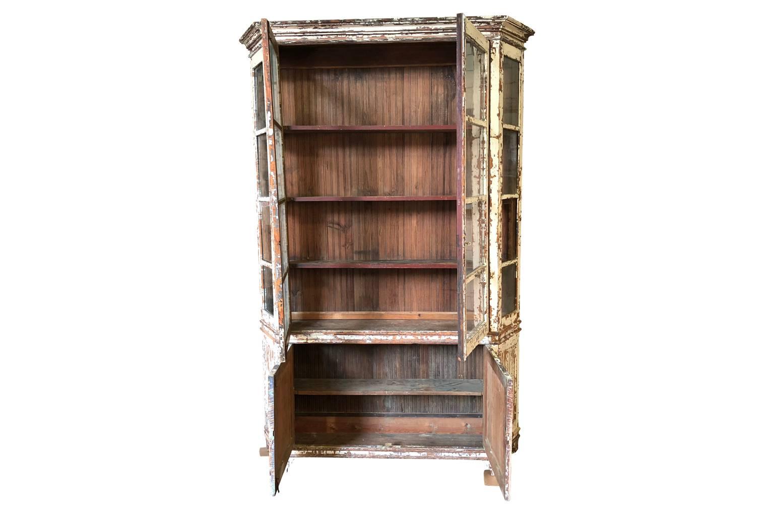 Wood Mid-19th Century Deux Coprs French Bookcase