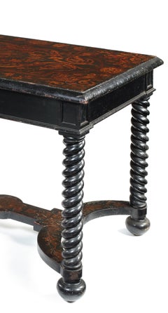 Mid-19th Century Dutch Ebonized and Painted Centre Table