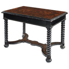 Mid-19th Century Dutch Ebonized and Painted Centre Table