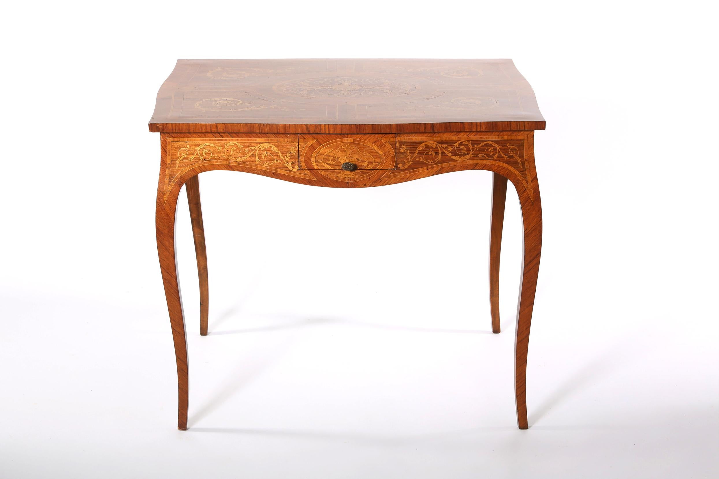 Mid-19th Century Dutch Marquetry Center Table 3