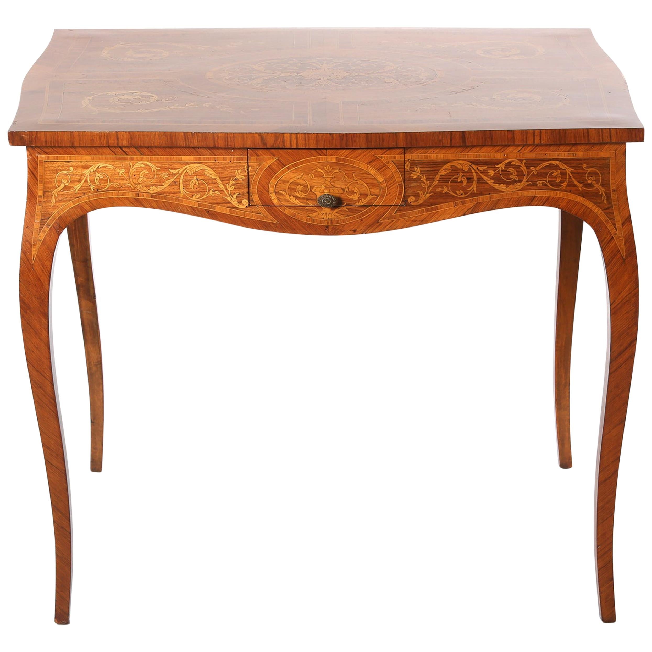 Mid-19th Century Dutch Marquetry Center Table
