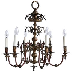Mid-19th Century Electrified Gasolier Chandelier