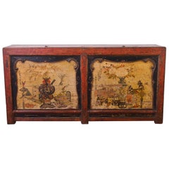 Mid-19th Century Elm Chinese Buffet Hand-Painted