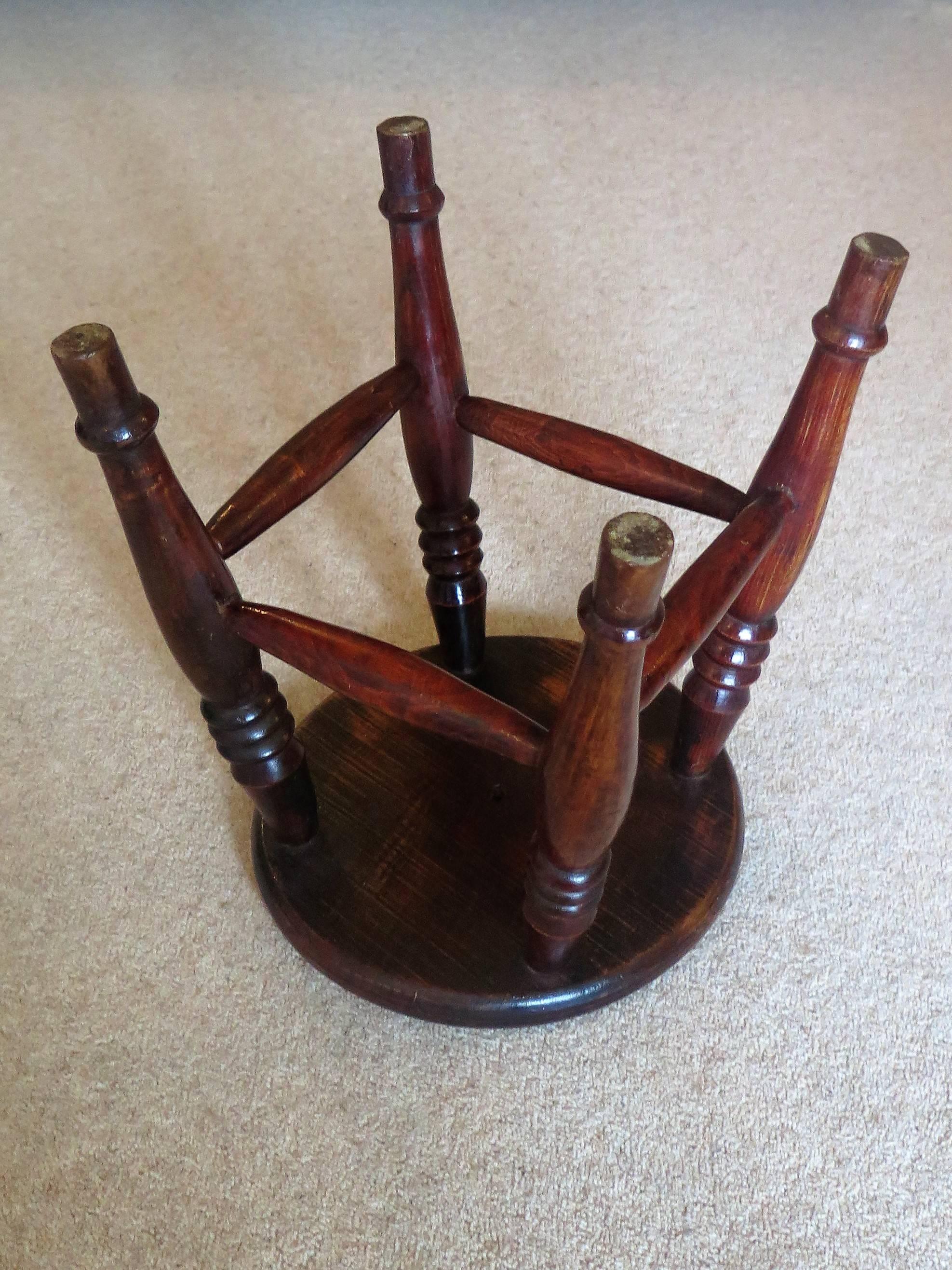 Elm Stool or Stand North East Yorkshire English Maker, Circa 1850 For Sale 9