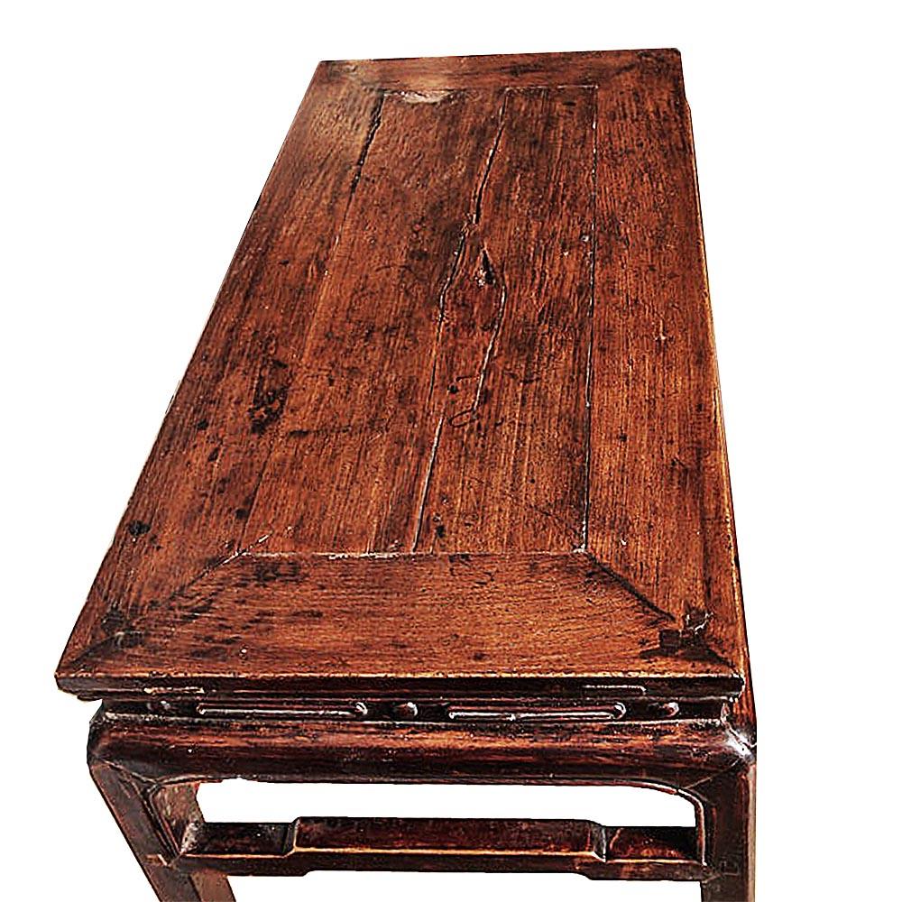 Qing Table console en bois d'orme de Chine du milieu du XIXe sicle en vente