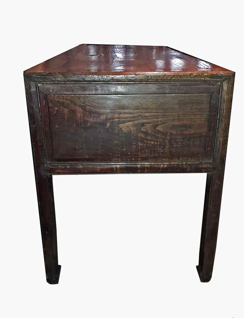 Qing Mid-19th Century Elmwood Scholar's Desk