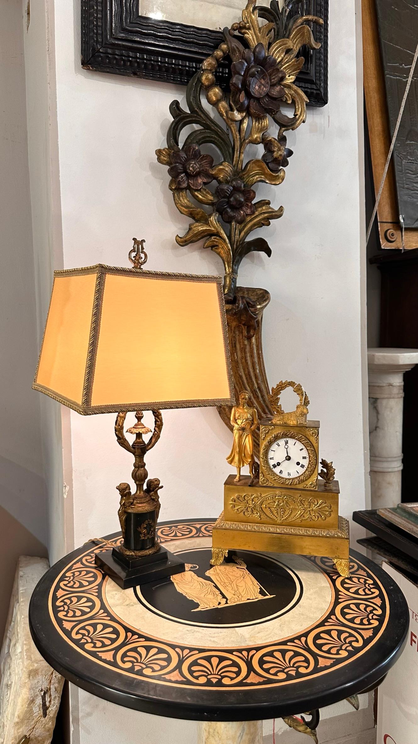 MID 19th CENTURY EMPIRE BOUILLOTTE LAMP For Sale 2