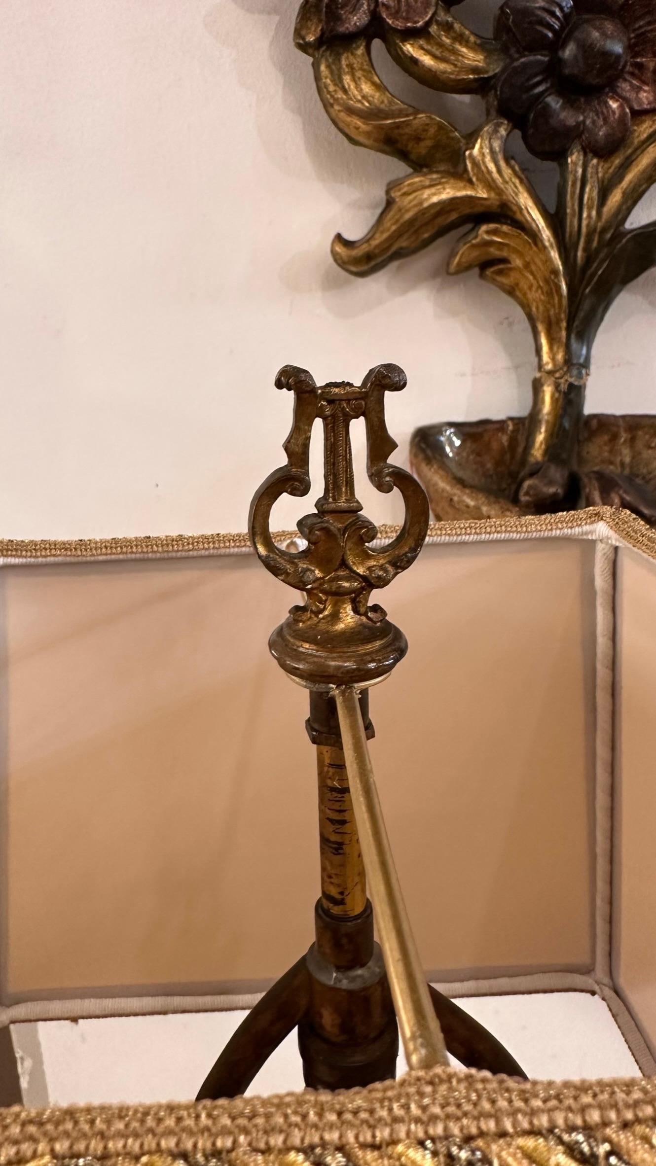 MID 19th CENTURY EMPIRE BOUILLOTTE LAMP In Good Condition For Sale In Firenze, FI