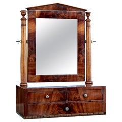 Mid-19th Century Empire Inlaid Mahogany Vanity Mirror