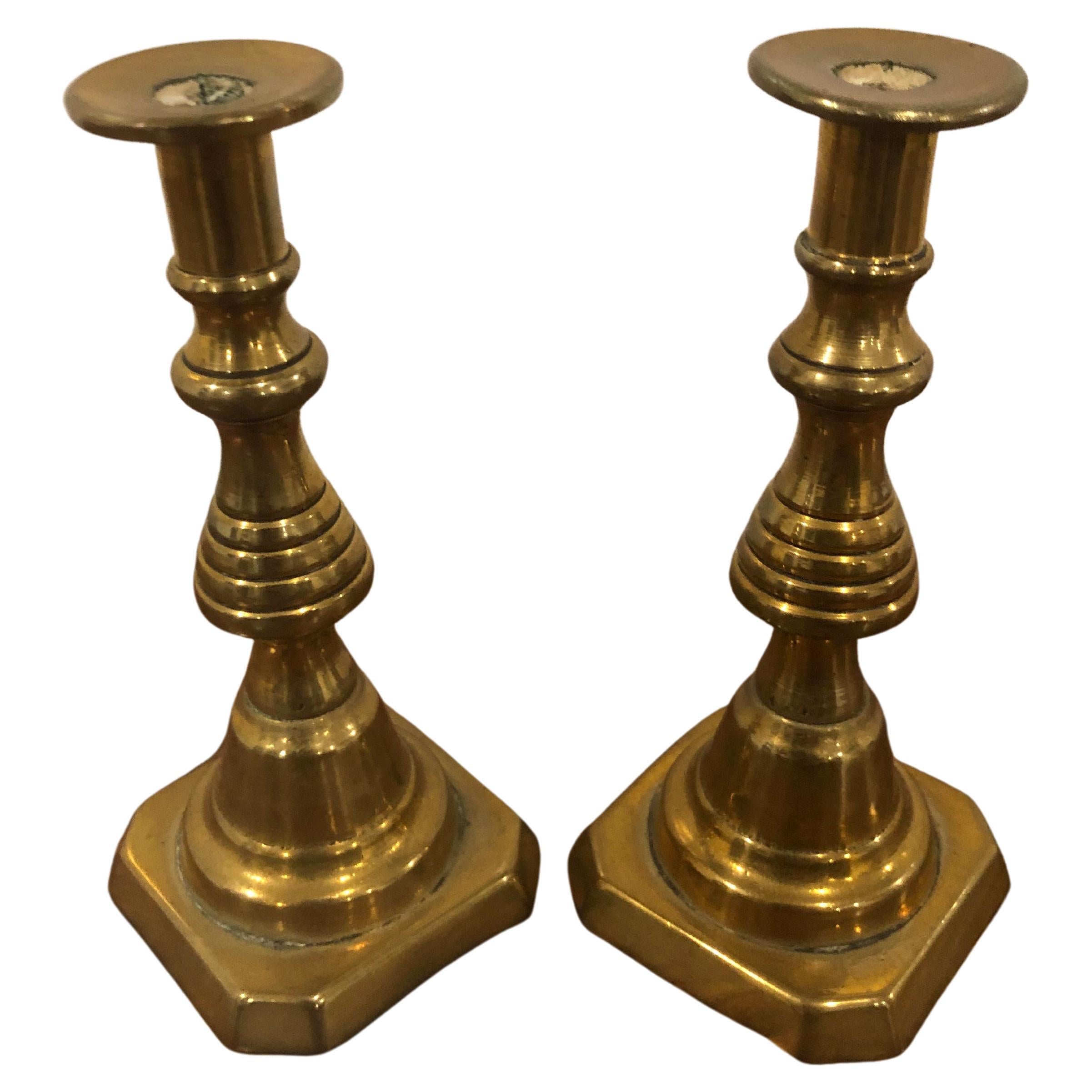 Vintage Lacquered Brass Candelabras by Century