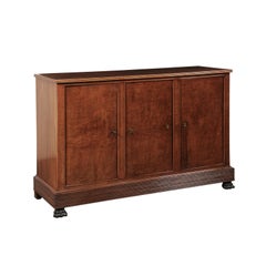 Mid-19th Century English 3-Door Buffet w/Reeded Skirt and Claw Feet