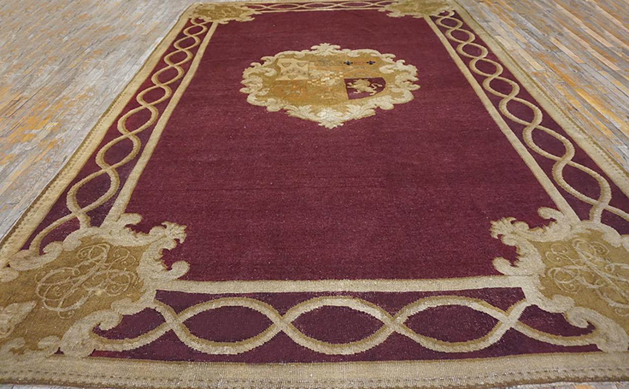 Mid 19th Century English Axminster Carpet Armorial Carpet For Sale 4